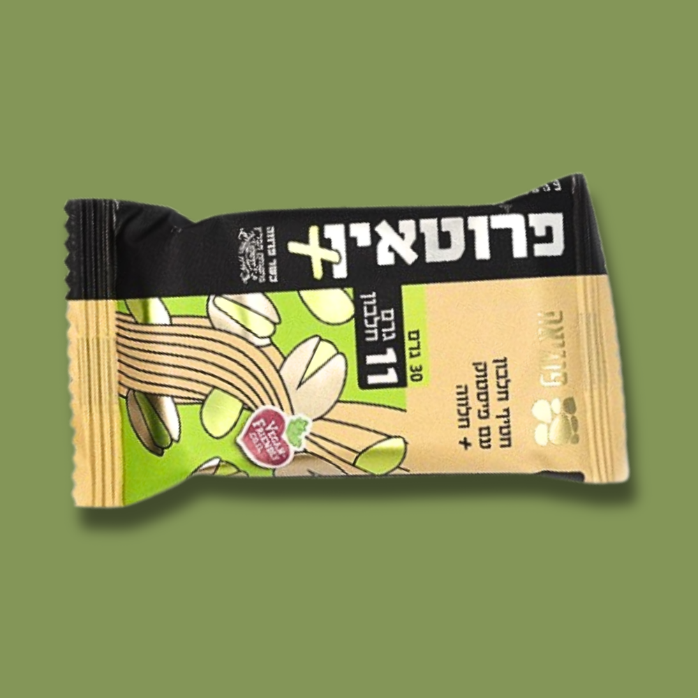 פרוטאין+ שוקולד עם פיסטוק וחלווה